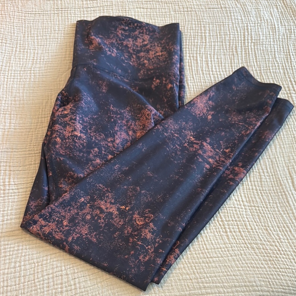 Stylish Black and Orange Leggings